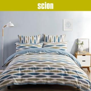 【Scion】精梳棉雙人四件式床包組-烏蘇庫-藍 -加大(金安德森寢具 狐狸寢具 SCION寢具)