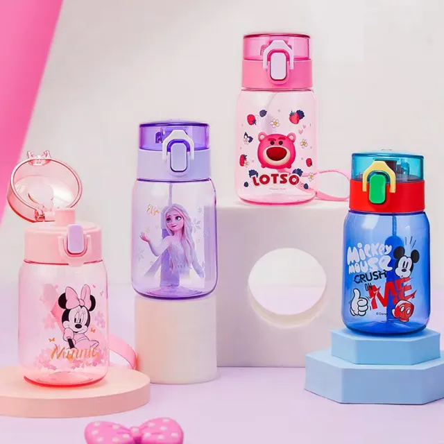 【優貝選】迪士尼明星圖樣 幼稚園小巧直飲式兒童水壺(平輸品)