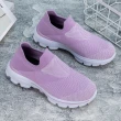 【SPRING】襪套休閒鞋/舒適飛織襪套百搭休閒鞋(紫)