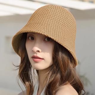 【Amirr 艾米爾】★透氣格紋編織漁夫帽(水桶帽/小臉/保暖)
