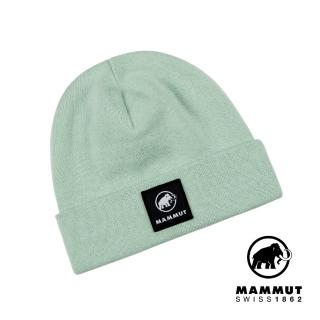 【Mammut 長毛象】Fedoz Beanie 保暖針織反折豆豆帽 薄荷綠 #1191-01090