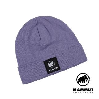 【Mammut 長毛象】Fedoz Beanie 保暖針織反折豆豆帽 星系紫 #1191-01090