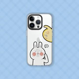 【RHINOSHIELD 犀牛盾】iPhone 13/13 Pro/13 Pro Max/Clear透明防摔手機殼/貼玻璃(懶散兔與啾先生)