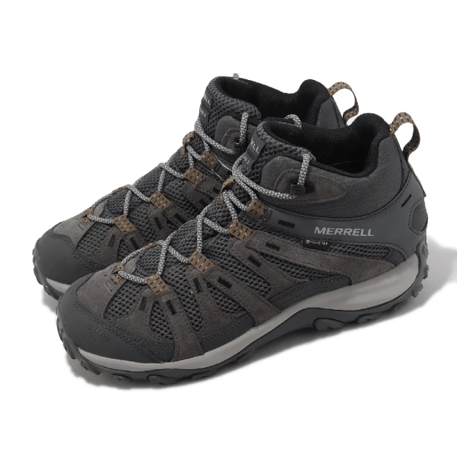 MERRELL 登山鞋 Alverstone 2 Mid GTX 男鞋 灰 防水 戶外 耐磨 郊山 中筒 越野(ML037165)