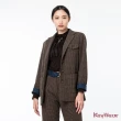 【KeyWear 奇威名品】時尚格紋西裝外套