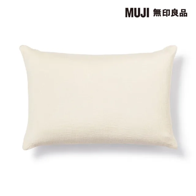 【MUJI 無印良品】萊賽爾混二重紗織枕套/43 淺米 43*63cm用