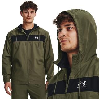 【UNDER ARMOUR】UA 男 SPORTSTYLE防風連帽外套 1361621-390(幽綠色)