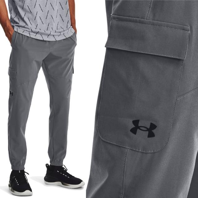 【UNDER ARMOUR】UA 男 Stretch Woven Cargo運動長褲_1380358-012(桃灰色)