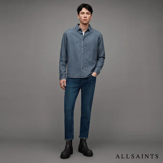 【ALLSAINTS】ELM 公羊頭骨牛仔長袖襯衫 MR005Z(舒適版型)