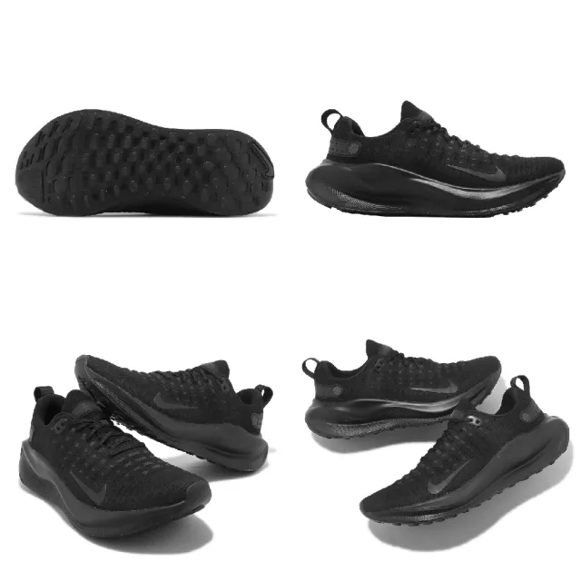 【NIKE 耐吉】慢跑鞋 Reactx Infinity Run 4 黑 全黑 男鞋 女鞋 運動鞋 緩震 環保材質(DR2665-004)