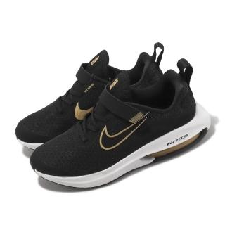 【NIKE 耐吉】運動鞋 Air Zoom Arcadia 2 PSV 中童 黑 金 小朋友 魔鬼氈 氣墊(DM8492-001)