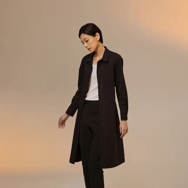 【giordano ladies】23FW_襯衫式綁帶風衣(02373569)