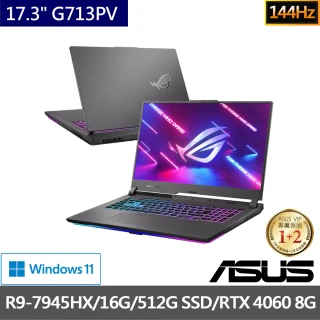 ASUS 華碩ASUS 1TB SSD行動碟組★ 17.3吋R9 RTX4060電競筆電(R9-7945HX/16G/512G SSD/ROG Strix G713PV)