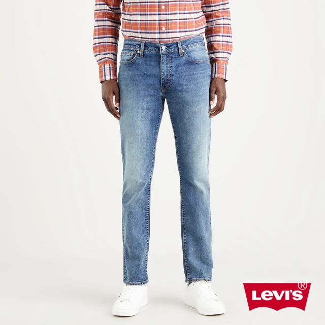 LEVIS 男款 511低腰修身窄管牛仔褲 / 精工深藍刷白