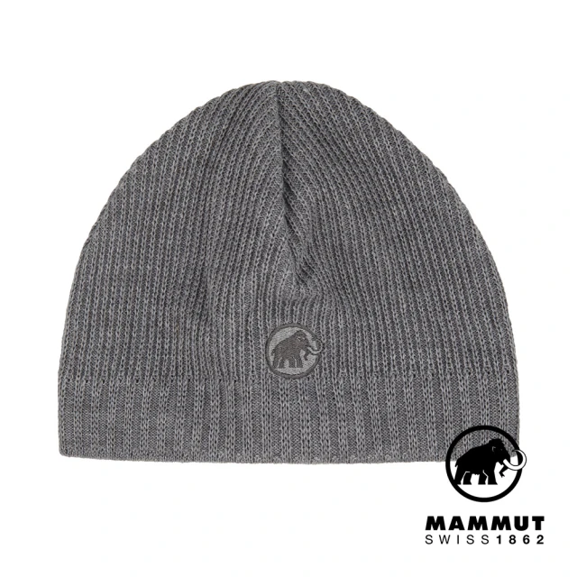 Mammut 長毛象 Sublime Beanie 刺繡LOGO保暖針織羊毛帽 合金灰 #1191-01542