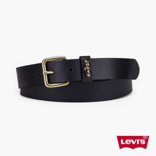 【LEVIS 官方旗艦】女款 真皮皮帶 / 精工Logo浮雕皮環 黑 熱賣單品 37460-0052