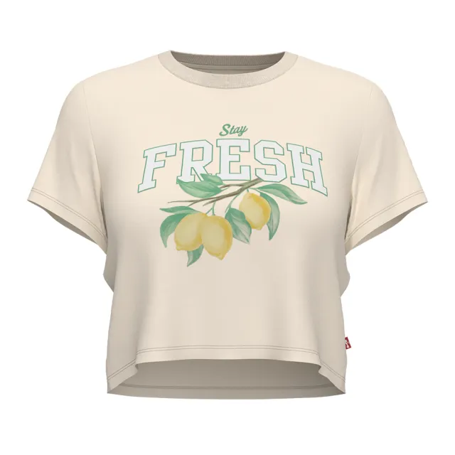 【LEVIS 官方旗艦】Fresh夏日水果吧系列 女款 小農市集短袖T恤/修身短版/精工拔染工藝 熱賣單品 A0785-0035