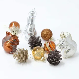 【NITORI 宜得利家居】聖誕裝飾組 10P 森林動物 N2AS(聖誕裝飾 聖誕樹 聖誕)