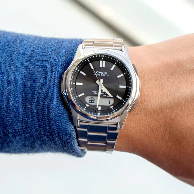 【CASIO 卡西歐】日本限定 極致品味太陽能電波腕錶(WVA-M630D-1A)