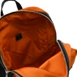 【GUCCI 古馳】新版經典雙G LOGO緹花前口袋休閒旅用包後背包(橘)