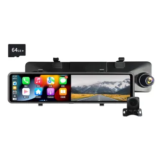 【Philo 飛樂】含安裝 4K觸控11吋螢幕 CarPlay 電子後視鏡 行車紀錄器CAP66(WIFI/雙鏡頭/贈64G)