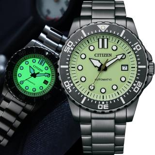 【CITIZEN 星辰】Mechanical 夜光型者 機械錶 手錶 夜光 禮物 推薦(NJ0177-84X)