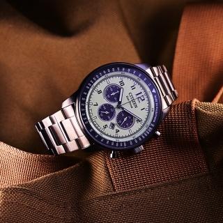 【CITIZEN 星辰】Eco-Drive 夜光型者 夜光計時手錶男錶 夜光 禮物 推薦(CA4507-84X)