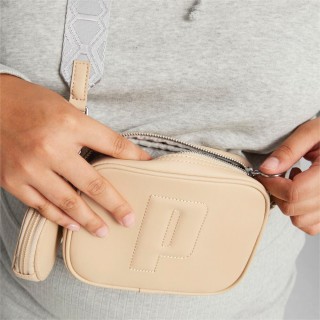 【PUMA】包包 小包 斜揹包 女 Sense 側背小包 米色(07958103)