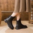 【Amoscova】現貨 真皮女靴 短筒靴 頭層牛皮 切爾西馬丁靴 簡約休閒中筒靴 靴子 女鞋(1698)