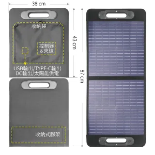 【CSP】SP-50太陽能板12V50W可折疊攜帶(充電12V電瓶 隨身電源 露營電源 野外充電)