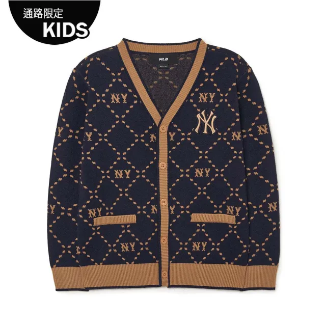 【MLB】童裝 針織衫 MONOGRAM系列 紐約洋基隊(7AKCMD134-50NYD)