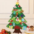 【半島良品】毛氈布掛牆裝飾聖誕樹(聖誕節慶佈置 重複黏貼)