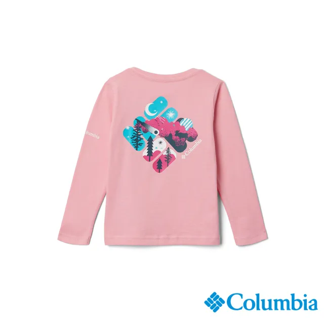 【Columbia 哥倫比亞】童款-Hazeldel Hill™長袖上衣-粉紅(UAG73370PK/HF)