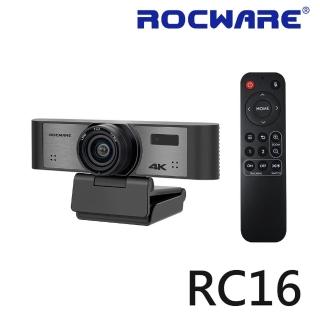 【Rocware】RC16 4K UHD超高畫質ePTZ視訊攝影機(110°廣角鏡頭/AI人形追蹤)