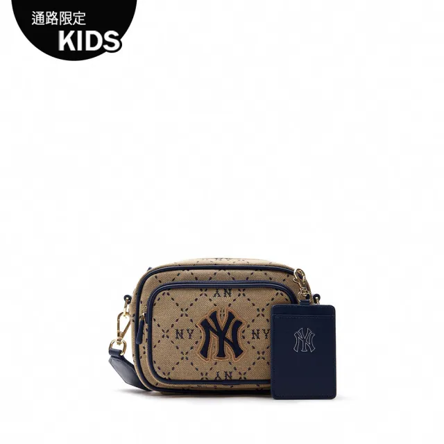 【MLB】童裝 斜背包 兒童包包 MONOGRAM系列 紐約洋基隊(7ACRMD73N-50BGS)