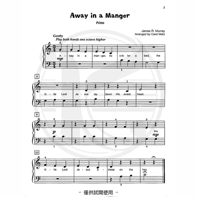【Kaiyi Music 凱翊音樂】著名的聖誕鋼琴重奏歌曲 第1冊