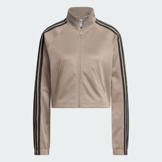 【adidas 愛迪達】外套 女款 運動外套 三葉草 亞規 OG WARM UP JKT 卡其 IJ5228