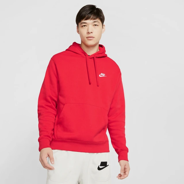 NIKE 耐吉NIKE 耐吉 NSW CLUB HOODIE PO BB 男款 休閒 運動 連帽套頭衫 紅色(BV2655657)