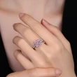【MoonDy】戒指 純銀戒指 食指戒 鑽戒 寶石戒指 鑽石戒指 復古戒指 可愛戒指 日系戒指 方形戒指 粉鑽戒指