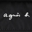 【agnes b.】Voyage 刺繡logo尼龍斜背包(黑)