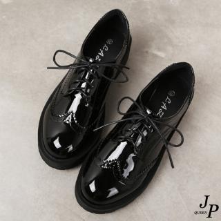 【JP Queen New York】英倫綁帶真皮圓頭牛津鞋工作鞋(2款可選)