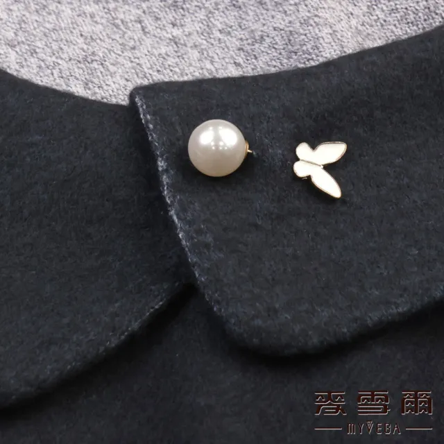【MYVEGA 麥雪爾】出清品 娃娃領片雙口袋印花毛呢上衣-墨綠