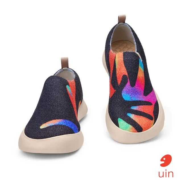 【uin】西班牙原創設計 男鞋 愛的掌心3彩繪休閒鞋M1710778(彩繪)