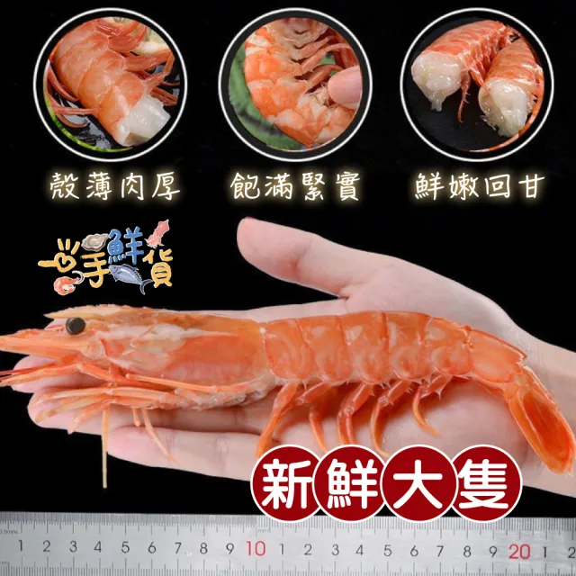 【一手鮮貨】阿根廷生食級天使紅蝦_L2(1盒組/單盒2kg±10%)