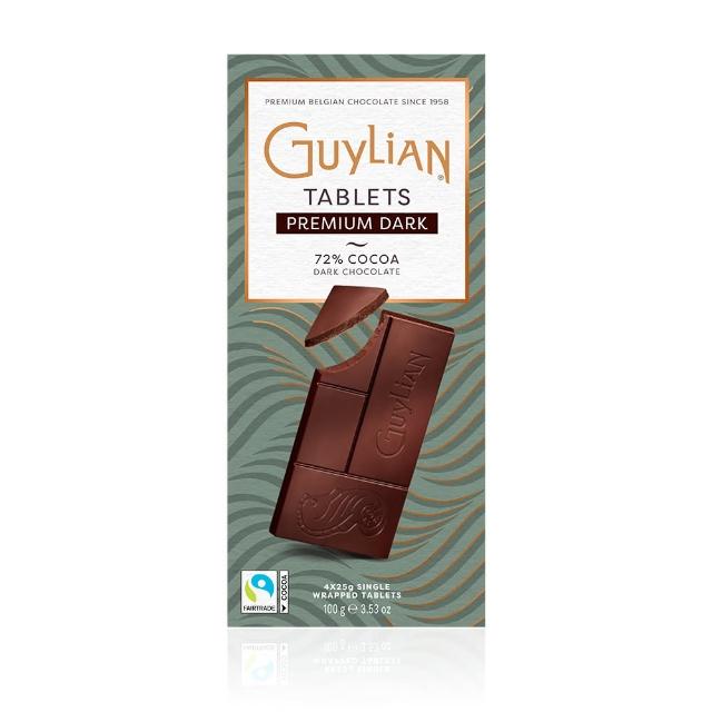 即期品【Guylian 吉利蓮】72%醇黑巧克力(100G)