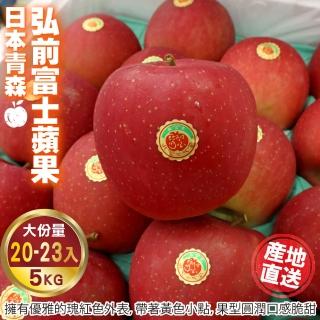 【WANG 蔬果】日本青森弘前富士蘋果46粒頭20-23顆x1箱(5kg/箱)