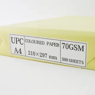 色影印紙/A4/70g/500張(淺黃 淺藍 淺綠 粉紅 金黃)