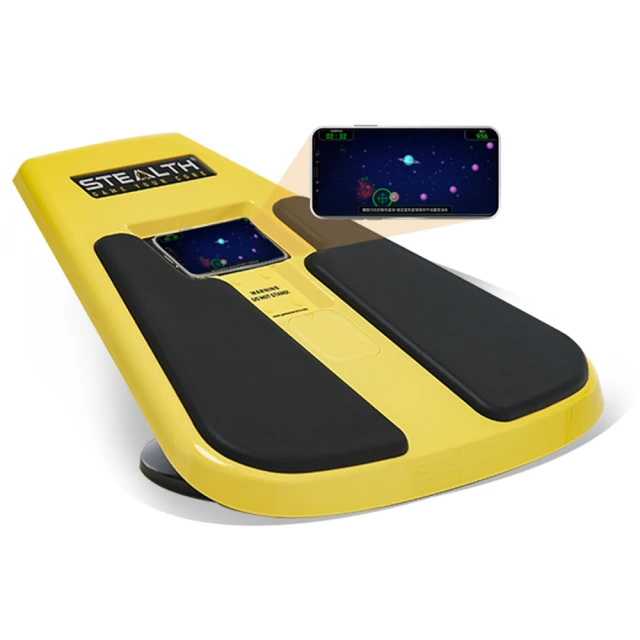 STEALTH*UniComfort享樂客 黃色迷你版搭配APP遊戲平衡板(俯臥撐健身板 居家燃酯有氧互動式遊戲)