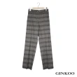 【GINKOO 俊克】紋革直筒西裝褲