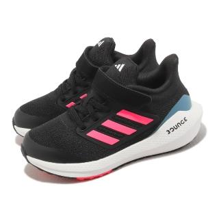 【adidas 愛迪達】童鞋 Ultrabounce EL K 黑 粉紅 中童 大童 小朋友 緩震 運動鞋 魔鬼氈 愛迪達(IG5394)